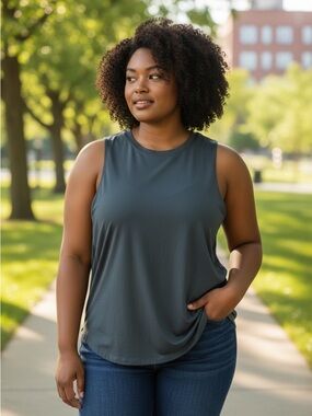 NWT OLD NAVY plus size Sleeveless Scoop Neck Tank Top - Dark Blue size 4X